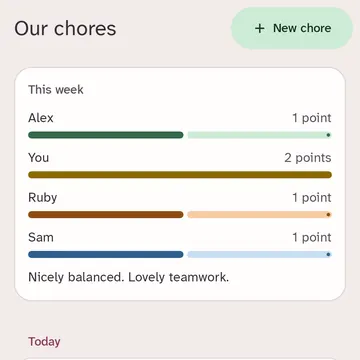 Chores with whose turn it is