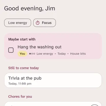 Today shows one suggestion and what is due